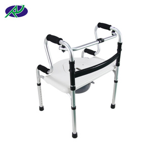 Chaise de toilette en alliage d'aluminium avec hauteur réglable pour personnes âgées, siège de toilette portable, déambulateur - Product Image 2