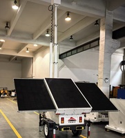 Remolque de Vigilancia Solar Portátil con Cámara CCTV, Remolques de Vigilancia Solares Fuera de la Red para Seguridad en Exteriores