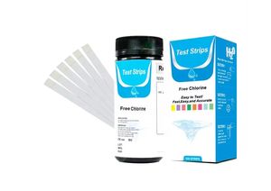 แผ่นทดสอบคลอรีนในสระว่ายน้ำสำหรับใช้ในบ้าน ช่วงการวัดสูง 0-2000 ppm คลอรีนฟรี/คลอรีนตกค้าง/คลอรีนที่ใช้งาน - Product Image 5