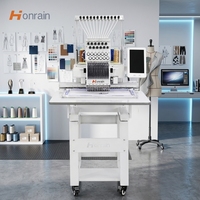Machine à broder informatisée HONRAIN à tête unique flexible pour petites ateliers, logos personnalisés et vêtements