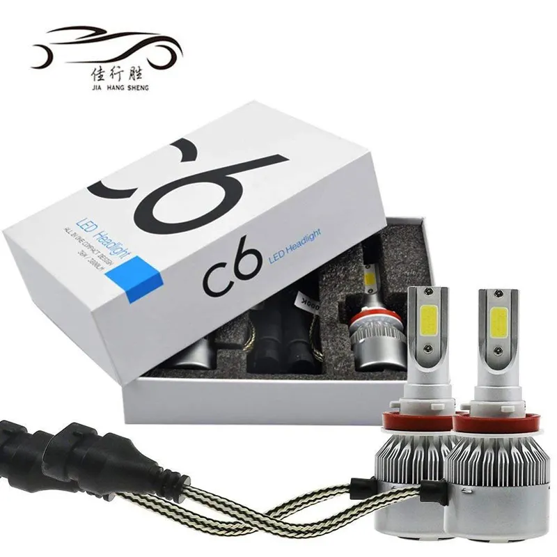 JHS באיכות גבוהה אוטומטי LED אור C6 H11 H4 H7 פנס 12V 36W 3800LM Led פנס רכב פארוס מנורת ערפל H4 מנורה C6