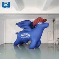Modèle d'animal gonflable personnalisé en forme de vache de dessin animé pour la publicité et la décoration d'événements extérieurs, de marchés et de festivals