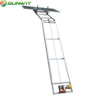 Échelle pliante de 10 mètres pour l'installation de panneaux solaires, avec levage automatique