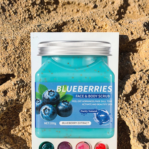 Gommage corporel exfoliant et blanchissant au sel marin parfumé aux fruits, pour le visage et le corps, idéal pour le bain (contre la peau de poulet) - Product Image 2