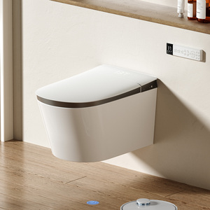 <span class=keywords><strong>WC</strong></span> intelligent mural multifonctionnel de haute qualité avec réservoir d'eau dissimulé et pompe à eau électrique automatique, gain de place - Product Image 2