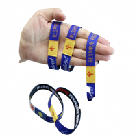 Bracelets promotionnels personnalisés en polyester tissé élastique, lanières de poignet utilitaires à thème anime, sangles de poignet créatives avec logo personnalisé OEM ODM