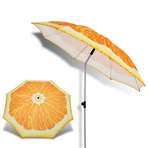 Guarda-chuva personalizado com design de frutas, guarda-chuva anti uv para praia