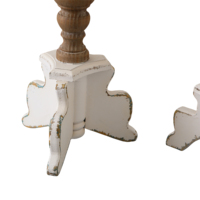 Lot de 2 chandeliers décoratifs rustiques en bois, style ferme, faits à la main, de luxe, pour mariage, Noël, pour bougies coniques et pilier