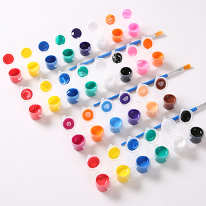 <span class=keywords><strong>Pintura</strong></span> <span class=keywords><strong>acrílica</strong></span> no tóxica para niños, juego de 6 colores <span class=keywords><strong>con</strong></span> un pincel, 3 ml - Product Image 2