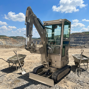 Mini-excavatrice sur chenilles de 1 tonne avec pompe haute puissance de creusement, garantie 3 ans, pour usage agricole - Product Image 1