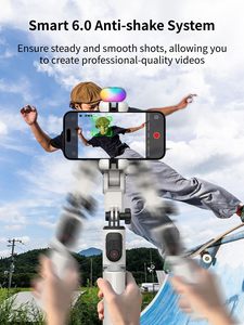 Stabilisateur à cardan 4 en 1 pour iPhone, trépied Sefie Stick avec suivi automatique du visage pour l'enregistrement vidéo Tik Tok, avec rotation à 360 ° - Product Image 3