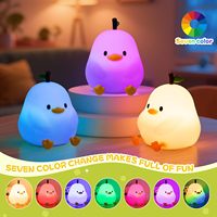 GOLMORE2 Lampe de nuit LED en silicone à intensité variable rechargeable 7 couleurs Lampe de chambre d'enfant pour bébé à contrôle tactile Lampe Squishy Cute Duck