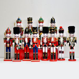 Figurines de soldats <span class=keywords><strong>casse</strong></span>-noisettes en bois, tambourins et baguetons, assortiment en gros pour la décoration de table de Noël et de la maison - Product Image 1