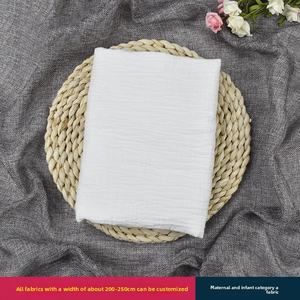Tela <span class=keywords><strong>de</strong></span> Brocado Orgánico 100% Algodón para Ropa <span class=keywords><strong>de</strong></span> Cama, Tela Crepé <span class=keywords><strong>de</strong></span> Doble Capa <span class=keywords><strong>de</strong></span> Gran Ancho, <span class=keywords><strong>Gasa</strong></span> <span class=keywords><strong>de</strong></span> Algodón Puro <span class=keywords><strong>de</strong></span> 40 Hilos - Product Image 4