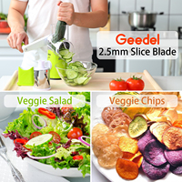 Handmatige roestvrijstalen messen trommelrasp salade roterende groentesnijder fruit- en groentesnijder shredder metaal
