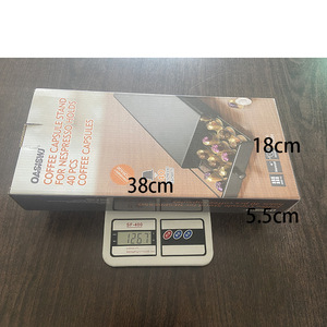 Caja de Almacenamiento de Cápsulas de Café de Hierro a Prueba de Polvo para 40 Cápsulas <span class=keywords><strong>Nespresso</strong></span>, Negra, Organizador de Cajones para el Hogar - Product Image 2
