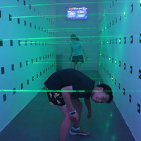 Mur de capteurs laser interactif pour jeux actifs avec source lumineuse RGB 3-en-1, construction métallique pour usage intérieur