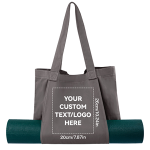 Borsa Tote <span class=keywords><strong>Personalizzata</strong></span> <span class=keywords><strong>con</strong></span> Logo, <span class=keywords><strong>Nome</strong></span> o Motivo, Grande Capacità per Accessori da Palestra e Yoga, <span class=keywords><strong>con</strong></span> Porta Tappetino Yoga, Borsa a Tracolla in Tela - Product Image 3