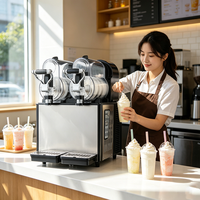 Machine à boissons glacées électrique portable automatique à 2 réservoirs pour les marchés nocturnes, les vendeurs de nourriture et l'usage domestique