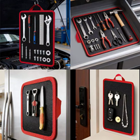 Tapis magnétique flexible pour outils, support magnétique puissant, organisateur antidérapant pour pièces magnétiques pour garage de réparation automobile