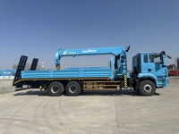 Truk Derek Teleskopik 14T SHACMAN 6x4 dengan Tangga, Truk Derek Angkat Bergerak