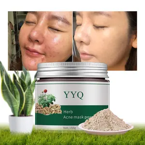OEM/ODM masker herbal Cina organik alami bubuk masker perbaikan jerawat meningkatkan kulit lumpur film masker wajah jeli bubuk