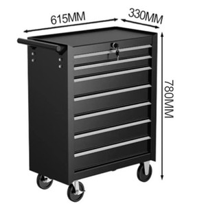 Chariot d'atelier à 7 tiroirs pour réparation automobile, avec outils - Product Image 1