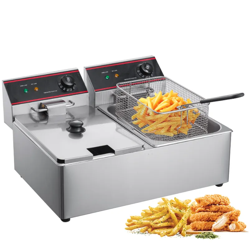 6 l doppio fritto forno elettrico commerciale altoforno automatico olio a temperatura costante con protezione ad alta temperatura t