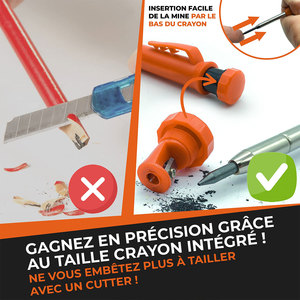 <span class=keywords><strong>Crayon</strong></span> <span class=keywords><strong>de</strong></span> charpentier à pointe profonde avec recharges, stylo <span class=keywords><strong>de</strong></span> marquage mécanique pour le travail du bois, du métal et du béton - Product Image 2