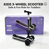 Nouvelle Trottinette Pliable pour Enfants 2026 avec Lumières LED, Trottinette Portable à 3 Roues pour Enfants, Idéale pour les Déplacements en Extérieur