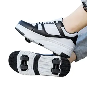 Fashion big size cool design inline roller skate shoes for adults with light