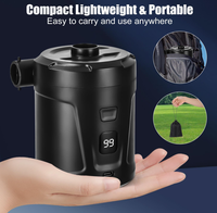 Accessoires de camping : Pompe à air portable 5200 mAh, 400 L/min, pour gonflage rapide de matelas pneumatiques, flotteurs de piscine et sacs de rangement sous vide