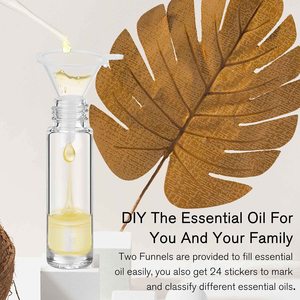 5ml <b>10ml</b> Essential Oil Roll on Clear Glass <b>Bottle</b> Metal Roller and Silver Cap - Product Image 3