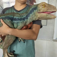 Dinosaure animatronique armé ou marionnette à vendre, ou Velociraptor interactif pour centre de divertissement pour enfants