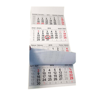 Calendrier mural mensuel personnalisé à 3 plis détachables