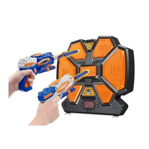 Nuovi articoli elettronico EVA soft bullet gun toy airsoft target shooting game set con obiettivo di punteggio digitale a induzione quadrata