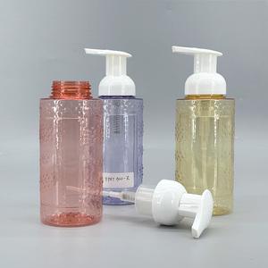 Botella de PET de 300 ml (10 oz) Vacía, Color <span class=keywords><strong>Rosa</strong></span>, Morado y Amarillo, con Bomba de Espuma, para Limpiador Facial, Champú, Gel de Ducha, Espuma, Botella de Plástico PET para el Cuidado de la Piel - Product Image 3