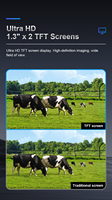 NCV800 HD teropong pencitraan termal, teropong jangkauan 16x800m perbesaran 7x 4K untuk berkemah