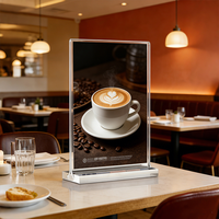 Support de menu en acrylique transparent A4/A5/A6 pour table, présentoir de menu de table, support de carte de menu – Stock usine