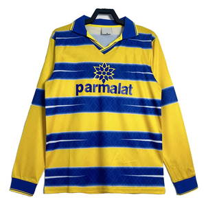 ชุดฟุตบอลฤดูร้อนสไตล์เรโทร ปี 1998/99 ชุดเหย้าของปาร์มา แขนยาว สำหรับการแข่งขันสโมสรยุโรป แห้งเร็ว - Product Image 1