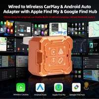 Adaptateur portable JMC Mini 4-en-1 Carplay Android Auto, convertisseur USB C sans fil, boîte de conversion sans fil Mirrorlink, dongle orange