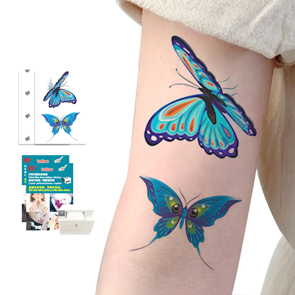 2022 New No Film Wasserdichter Tattoo-Aufkleber Benutzer definierter Druck Temporales Tattoo Transfer papier Druckpapier Tattoo