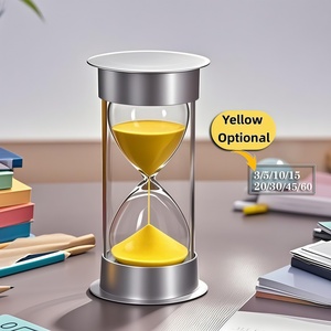 Современные цилиндрические песочные часы ручной работы из АБС-пластика – портативные, прочные, 8 настроек времени (1/2/3/5/10/15/20/30 минут) для свадьбы и дня рождения - Product Image 2