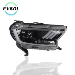 Evsol 공장 자동차 조명 전면 헤드 램프 조명 LED 헤드 라이트 헤드 램프 포드 레인저 2015 머스탱 스타일