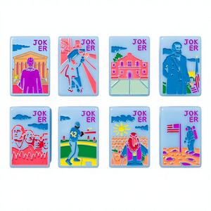 Jeu de Mahjong américain Route 66 sur mesure - 160 tuiles acryliques monocouche - Jeu de Mahjong personnalisé pour voyage en voiture aux États-Unis - Product Image 1