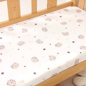 100% Cotton Jersey Breathable Baby Cot Fitted <b>Sheets</b> Elastic Baby <b>Crib</b> <b>Sheets</b> for Toddler Bed Mattress Cover - Product Image 2