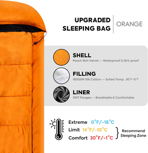 Vente en gros <span class=keywords><strong>0</strong></span> ° <span class=keywords><strong>Sac</strong></span> <span class=keywords><strong>de</strong></span> <span class=keywords><strong>couchage</strong></span> chaud pour adultes, toutes saisons, équipement <span class=keywords><strong>de</strong></span> camping, fermeture éclair droite, alternative au duvet, imperméable, en tissu peau <span class=keywords><strong>de</strong></span> pêche - Product Image 4