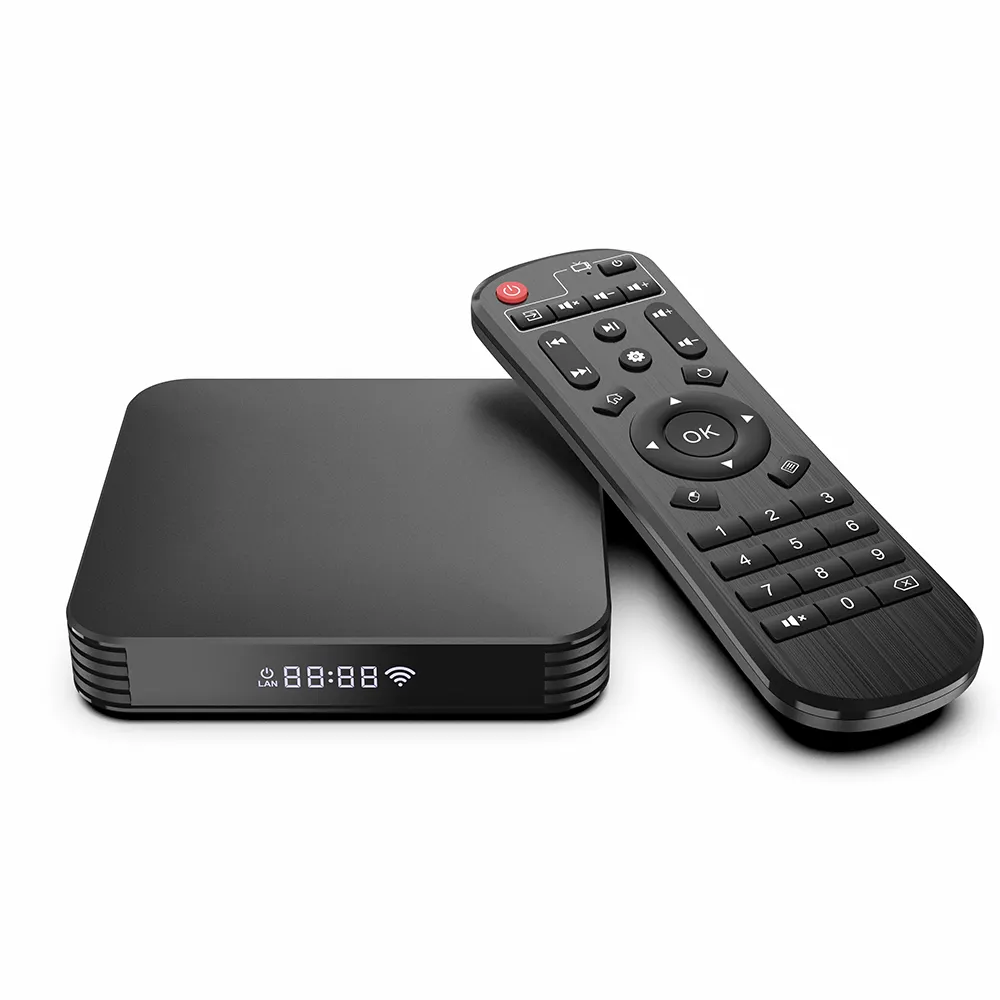 Android TV Box Amlogic S905X4 Quads core 4GB 2.4/ 5G WIFI 802.11a/b/g/n/ac Android TV box with good heat dissipation