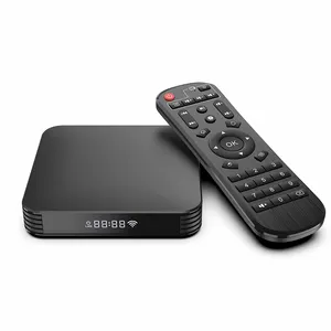 Caixa de tv amlogic s905x4 quads com núcleo 4gb 2.4/ 5g, wi-fi, 802.11a/b/g/n/ac, android, com boa dissipação de calor