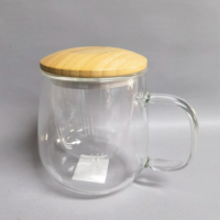Tasse à thé à mur unique avec infuseur